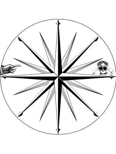 375x500 Vintage Steampunk Victorian Wind Rose And Compass Rose Cake