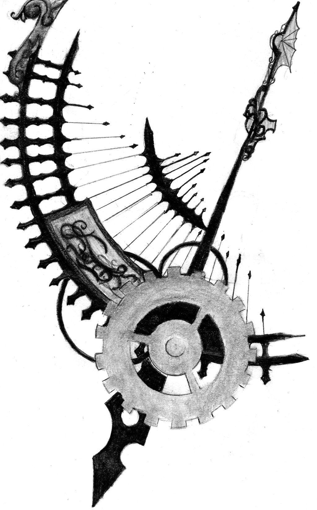 1024x1648 Drawing Ideas Gears Steampunk