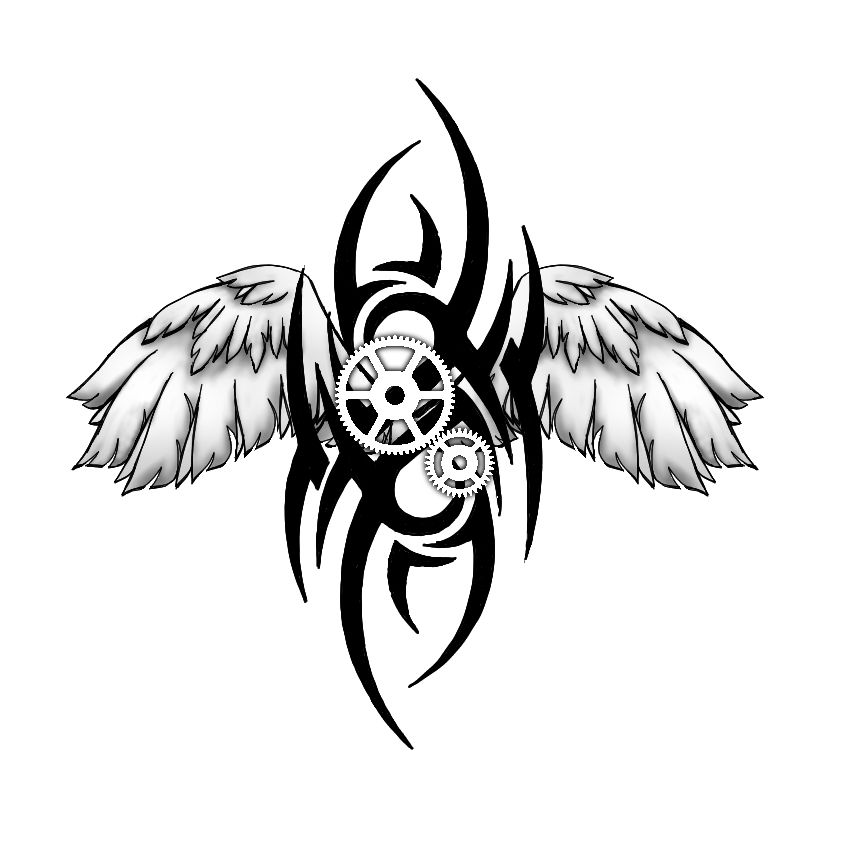 850x850 Tribal Steampunk Tattoo Design