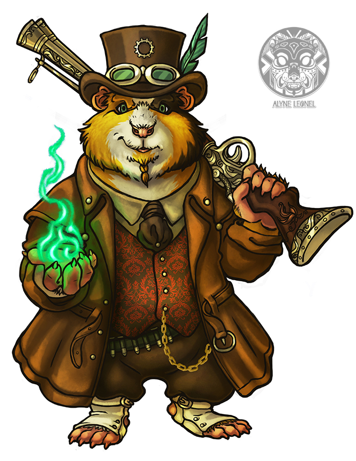 695x900 Guinea Pig Steampunk