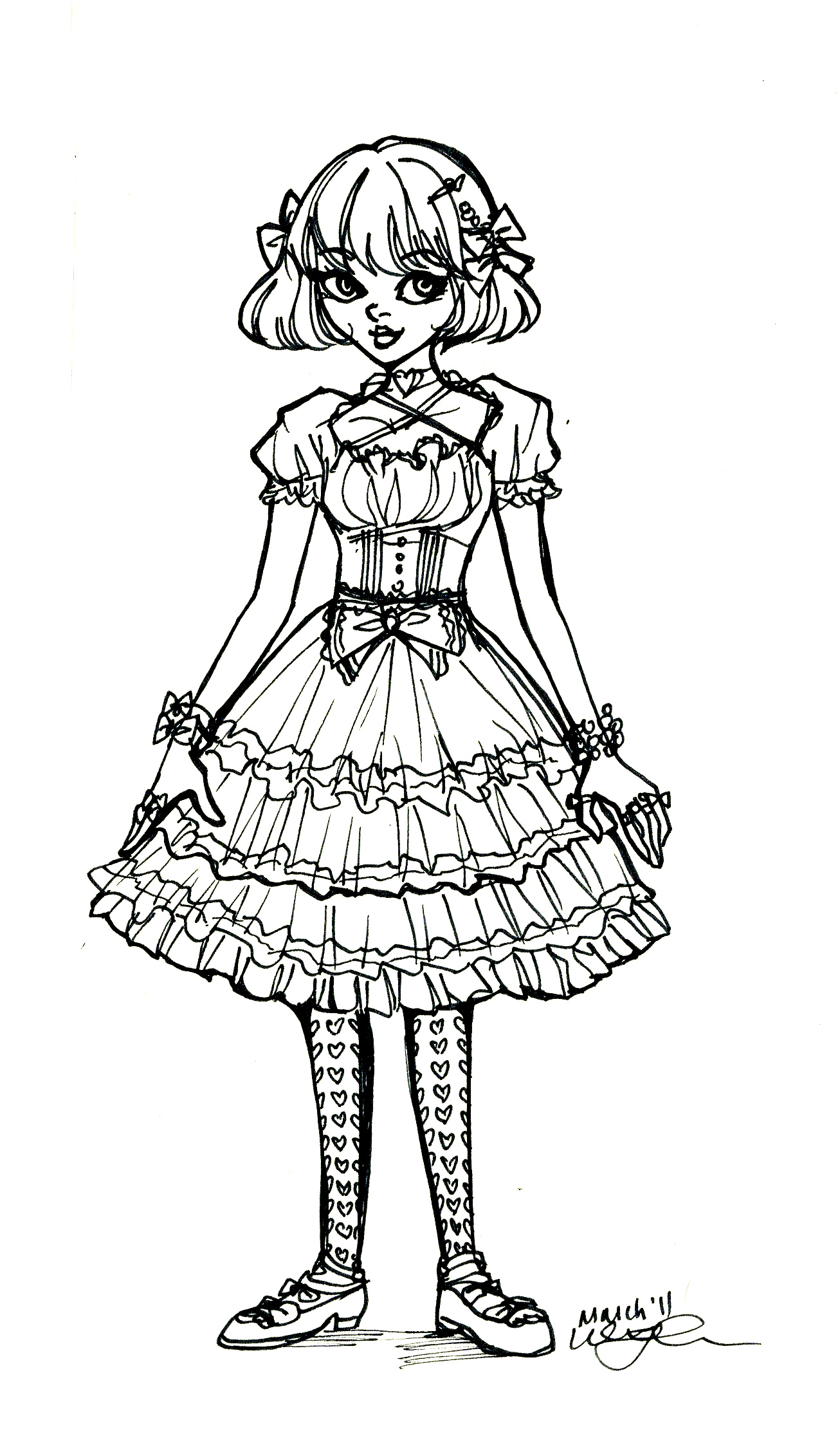 Steampunk Girl Drawing