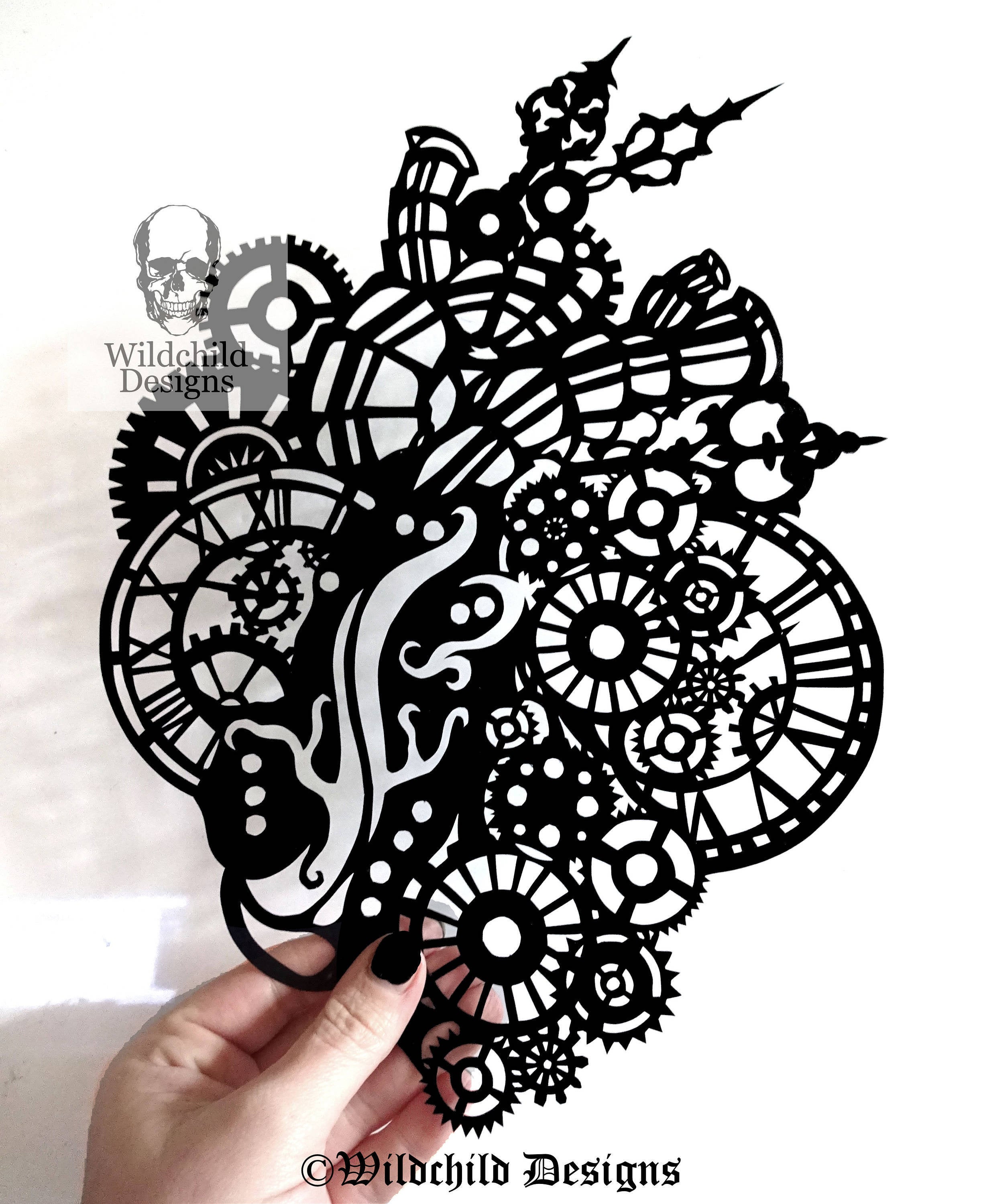 2444x3000 Steampunk Heart Paper Cutting Template Personal Use Vinyl Etsy