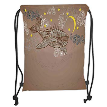 355x355 Custom Printed Drawstring Sack Backpacks Bags,whale