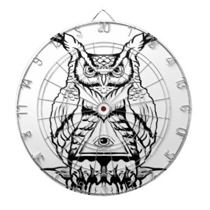307x307 Owl Drawing Dart Boards Equipments Zazzle