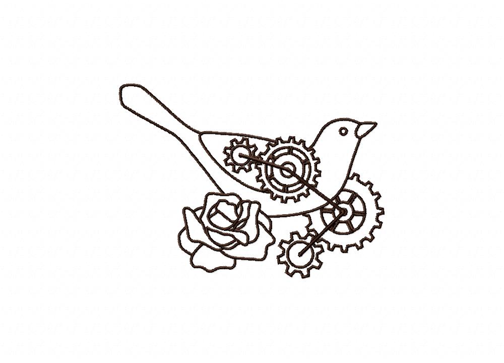 1000x720 Steampunk Bird Ladies Home Crafting