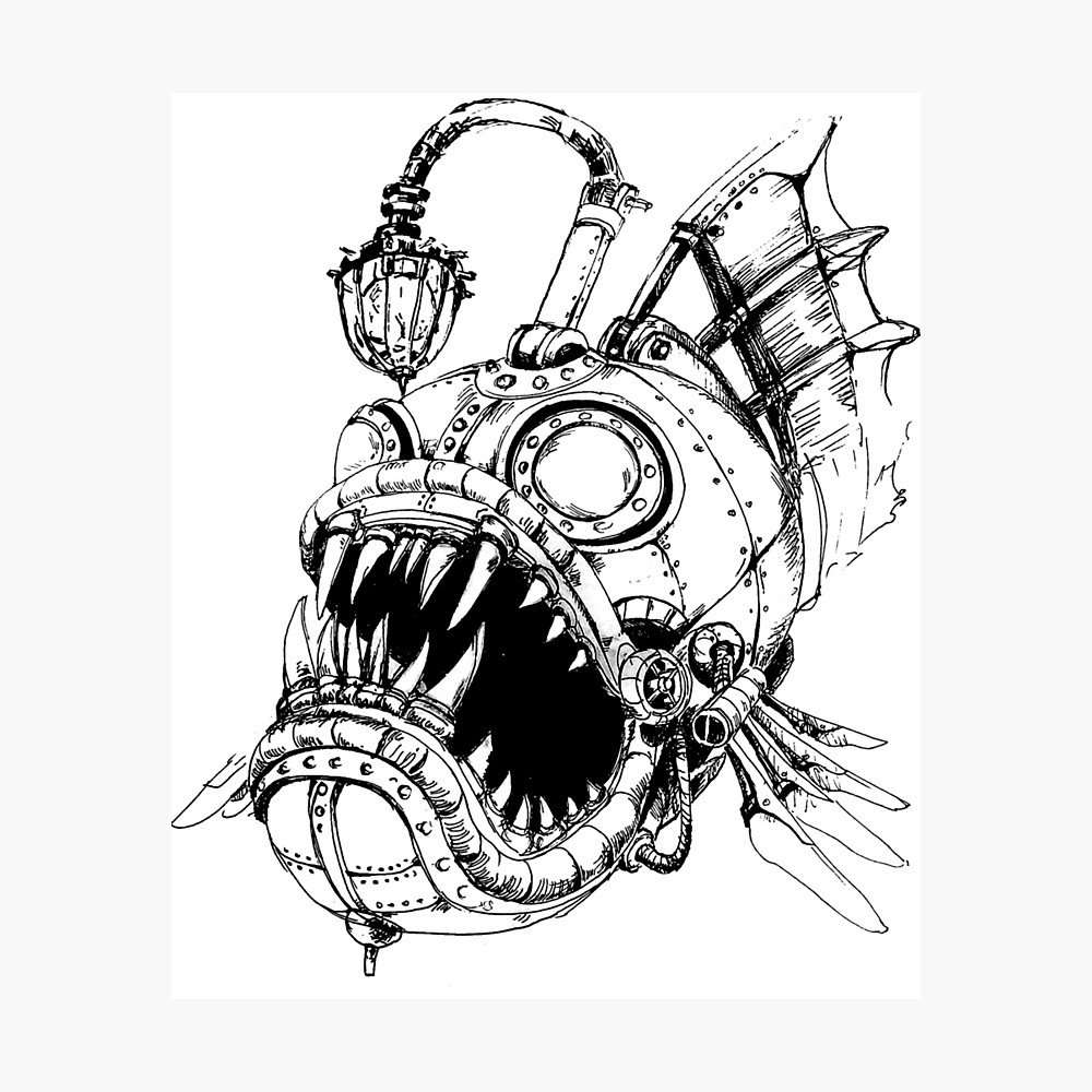 1000x1000 Steampunk Fish Photographic Print