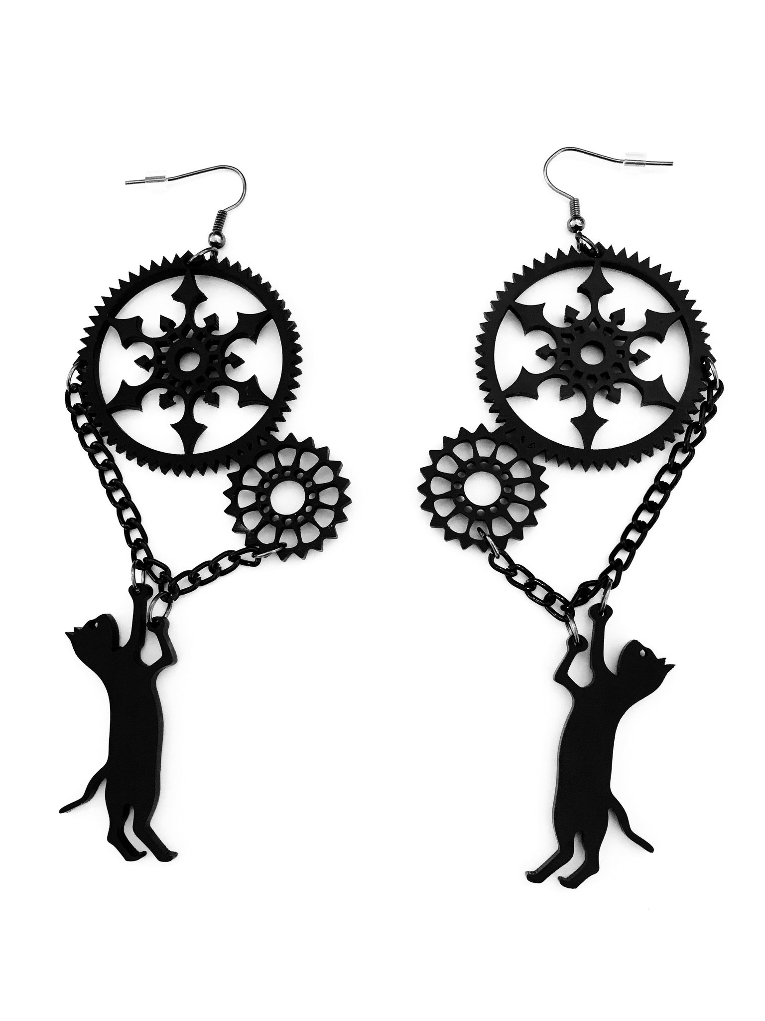 1536x2048 Steampunk Me Up Blackcat Earrings Blackcat Whitecat Style