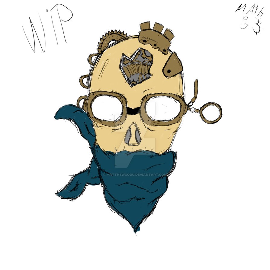 894x894 W I P Steampunk Skull