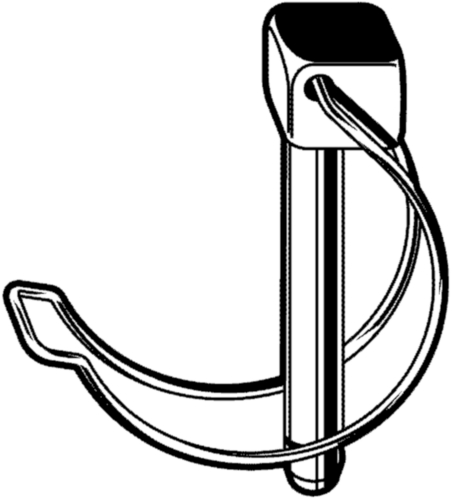 452x500 Pipe Pin Spring Steel Zinc Plated Yellow Passivated