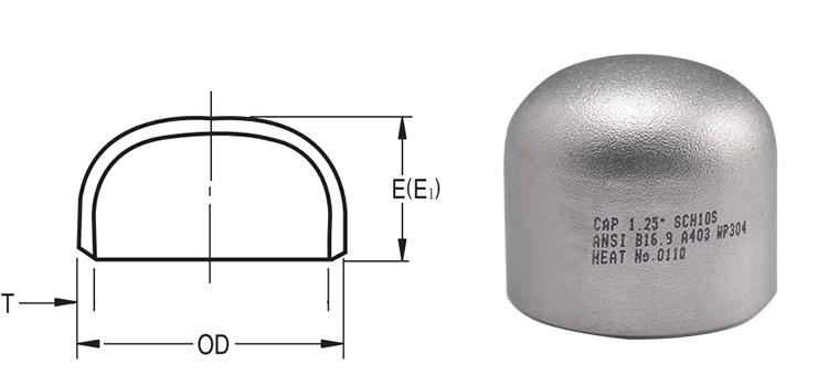 750x350 Stainless Steel Pipe End Caps