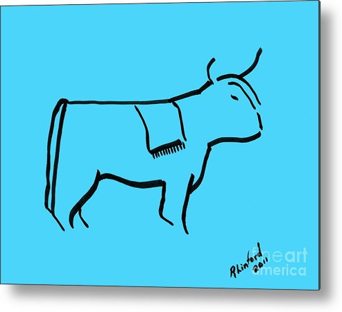 493x450 Highland Steer Grand Champion Metal Print