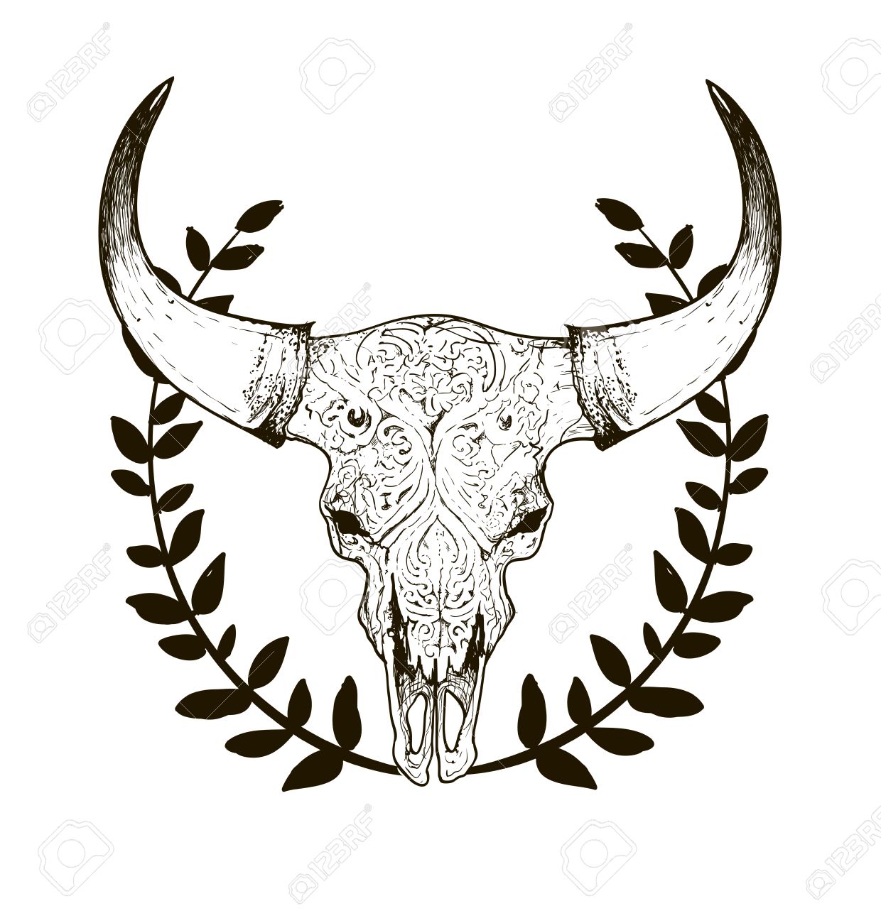 1240x1300 Huge Collection Of 'bull Horns Drawing' Download More Than