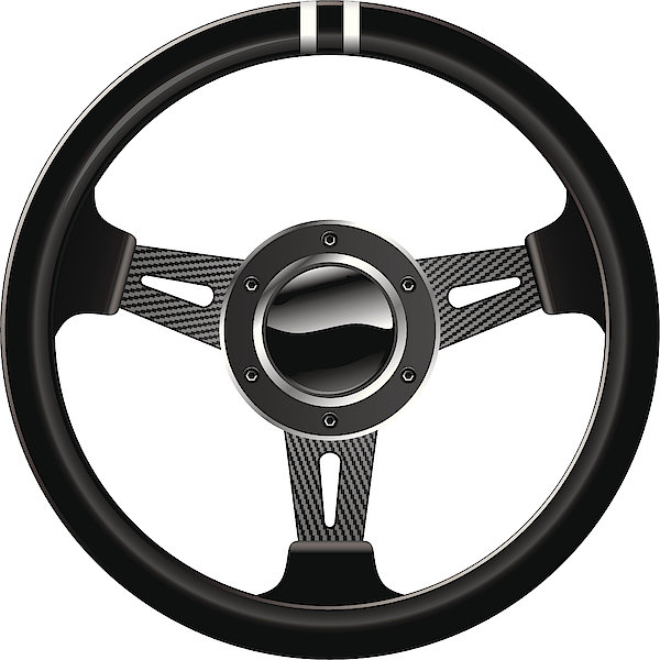 600x600 Sport Steering Wheel Art Print