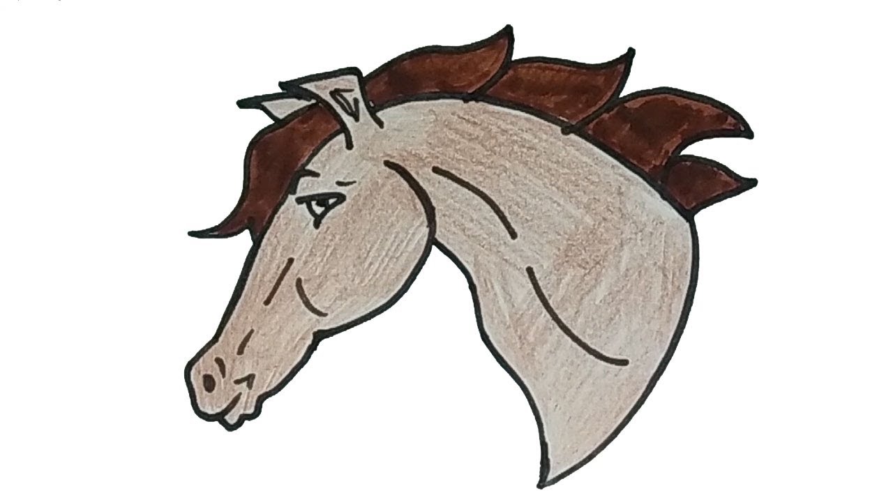1280x720 How To Draw A Horse Easy Step