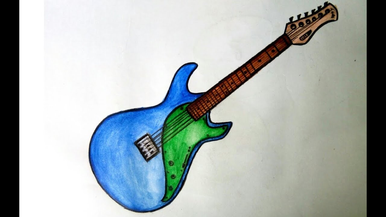 1280x720 How To Draw Guitar Step