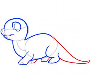 302x253 Draw A Stegosaurus For Kids, Step