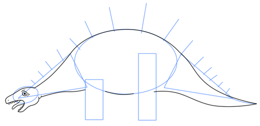 525x255 How To Draw A Stegosaurus Dinosaur