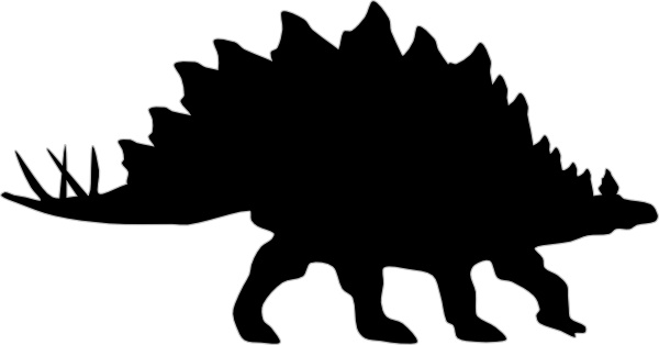600x314 Stegosaurus Shadow Clip Art Free Vector In Open Office Drawing