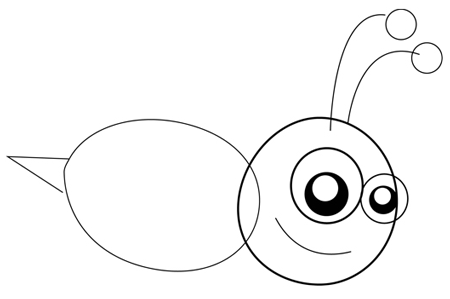450x299 How To Draw Cartoon Bumblebees Or Bees With Easy Step