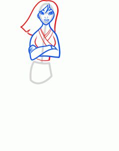 238x302 How To Draw Mulan, Step
