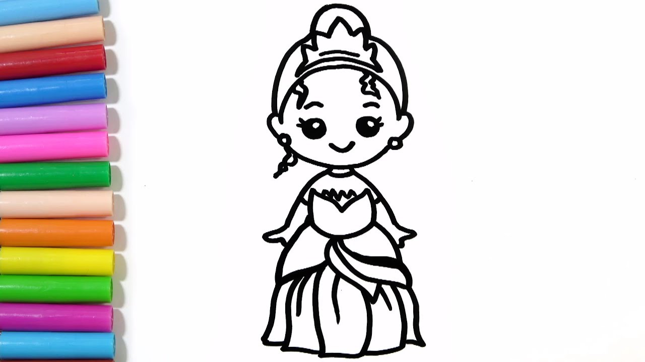 1280x720 How To Draw Disney Princess Tiana Cute And Easy Hde
