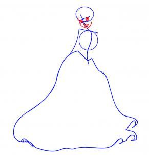 291x302 How To Draw Princess Tiana, Step