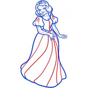 302x302 How To Draw Snow White, Step