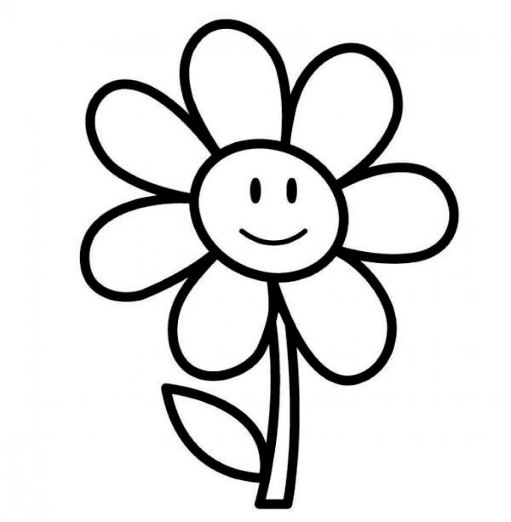 1002x1024 Drawing For Kids Flowers Easy Flowers Drawings For Kids Draw