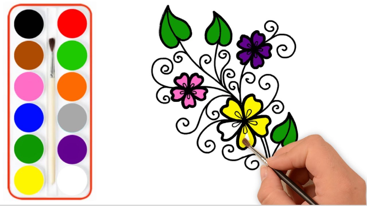1280x720 How To Draw Flowers Step
