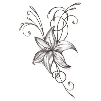 336x336 Cool Flower Drawings Step