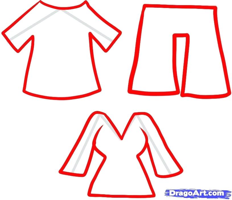 815x701 How To Draw Clothes Step