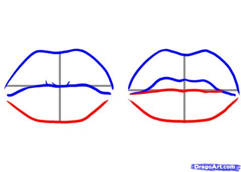 478x341 How To Draw Lips, Step