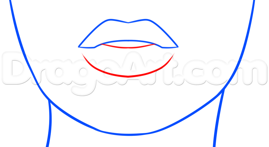 859x471 How To Draw Realistic Lips, Step