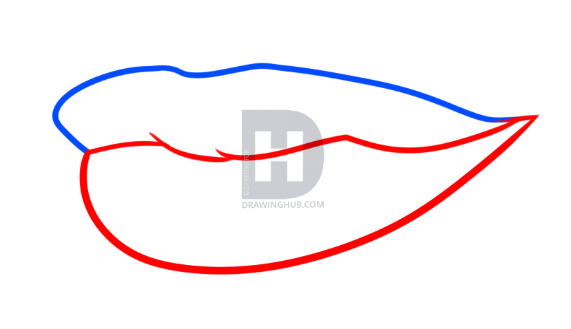 829x478 How To Draw Big Lips, Step