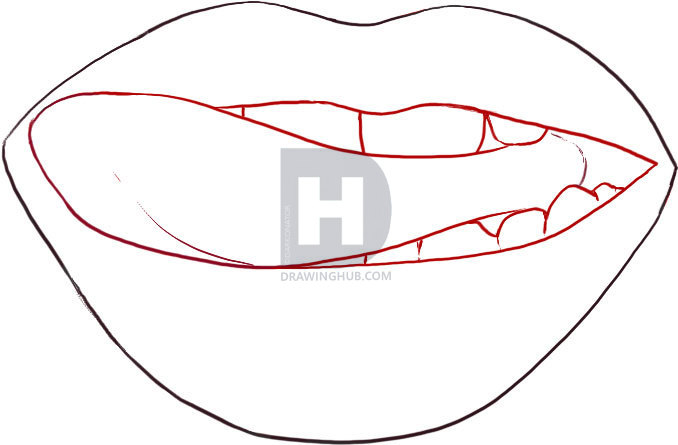 678x445 How To Draw Lips, Step
