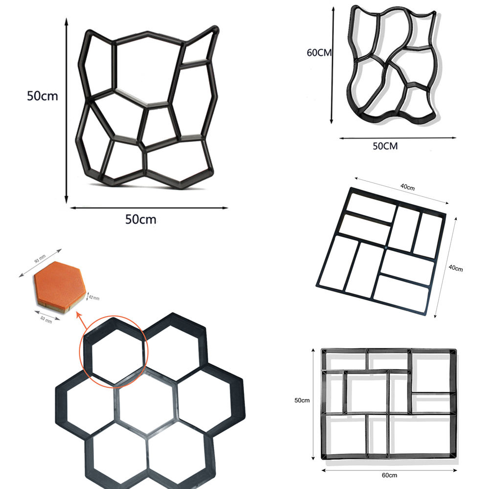1000x1000 Driveway Paving Pavement Stone Mold Concrete Stepping Pathmate