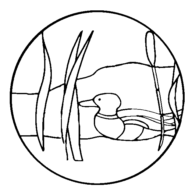 640x640 Duck On A Lake Stained Glass Stepping Garden Stone Free Pattern