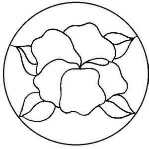 300x300 Free Magnolia Flower Bloom Stained Glass Stepping Stone Pattern