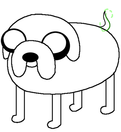 400x436 How To Draw Jake The Dog From Adventure Time On Cartoon Network