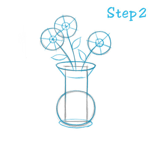 500x500 Steps To Draw A Flower Draw Flowers Step