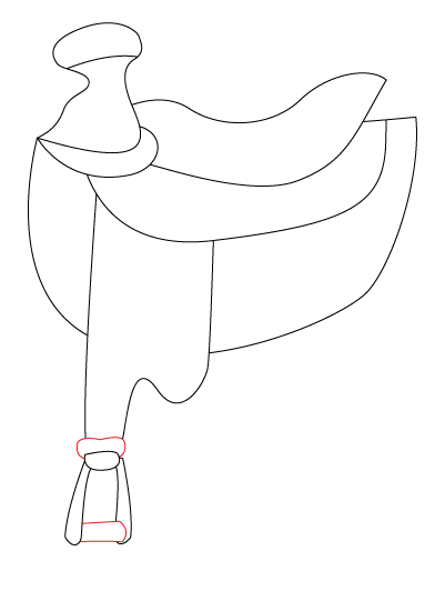 401x532 How To Draw A Horse Saddle Steps
