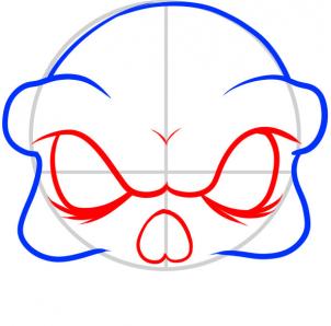 302x298 How To Draw How To Draw A Skull For Kids