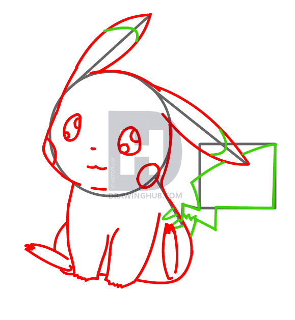 579x629 How To Draw Pikachu, Pokemon, Step
