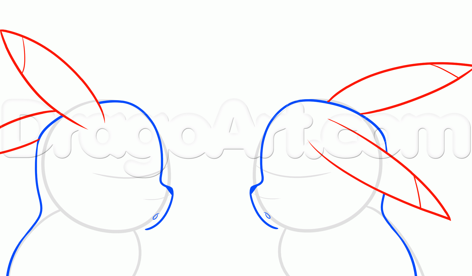 1885x1105 Draw Pikachu Love, Step