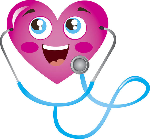 599x556 Heart And Stethoscope Art Print