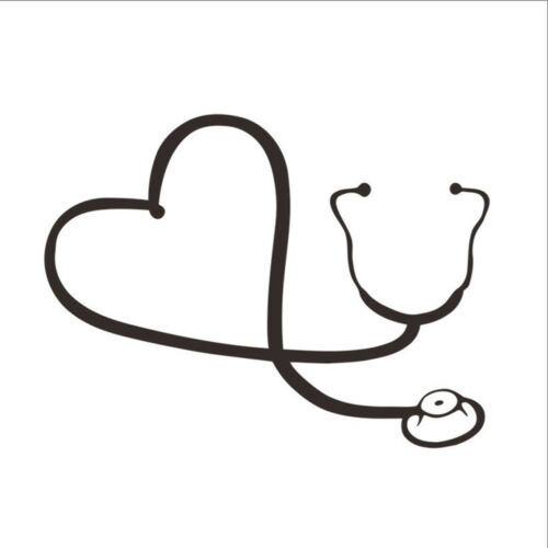 500x500 Heart Hospital Nurse Wall Vinyl Stethoscope Decal Sticker Doctor