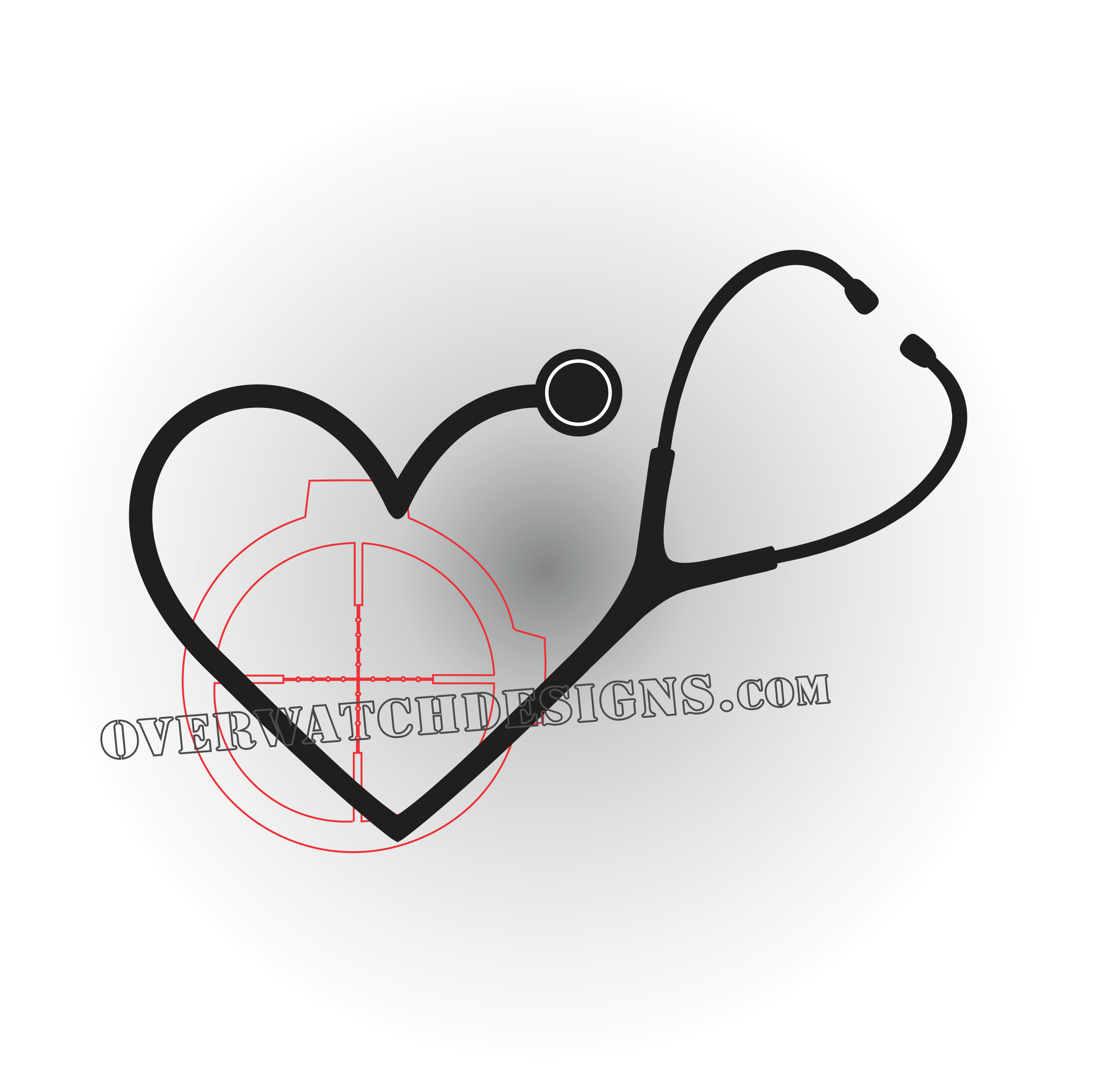 2401x2393 Stethoscope Decal