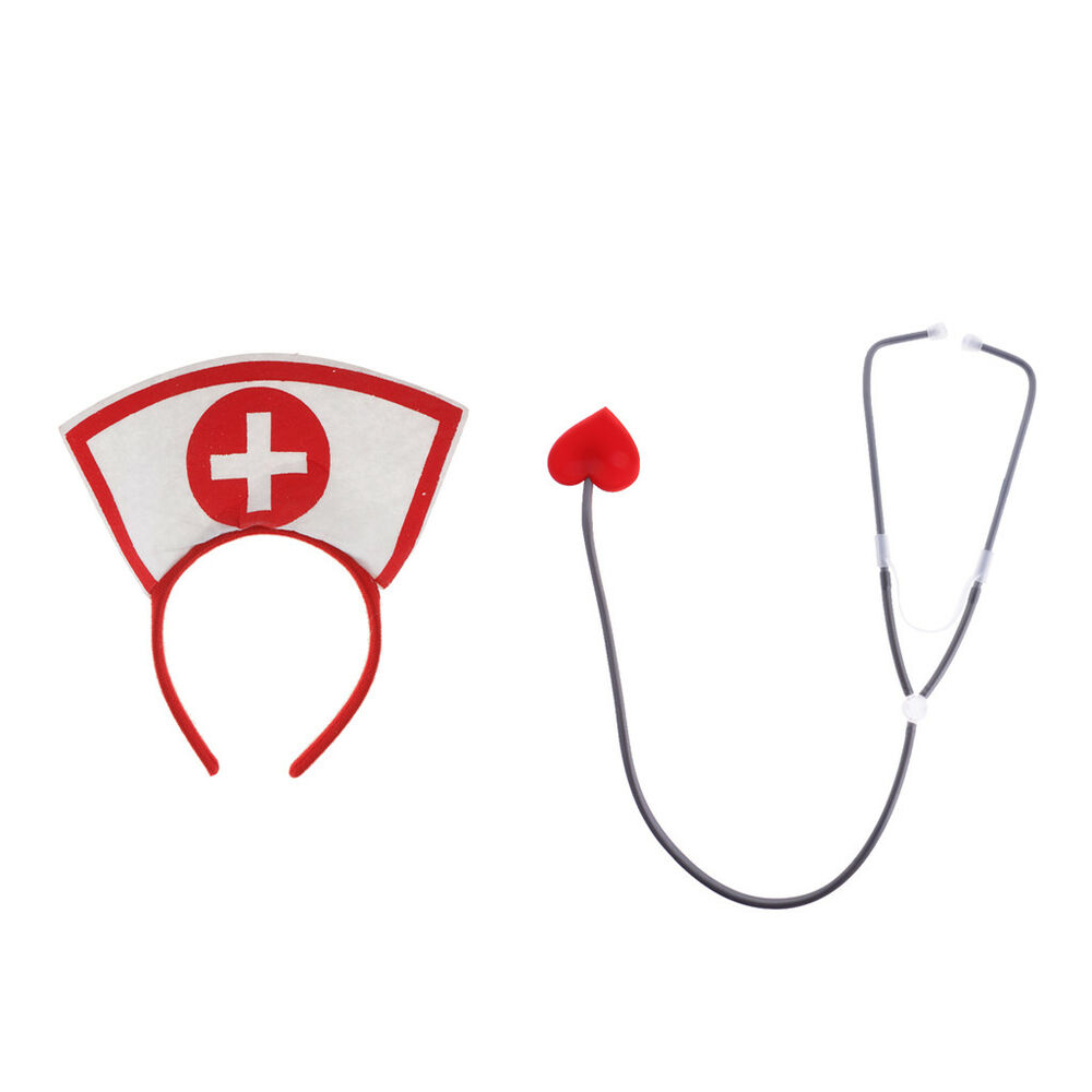 1000x1000 Women Adults Funny Prop Doctor Nurse Headband Heart Stethoscope