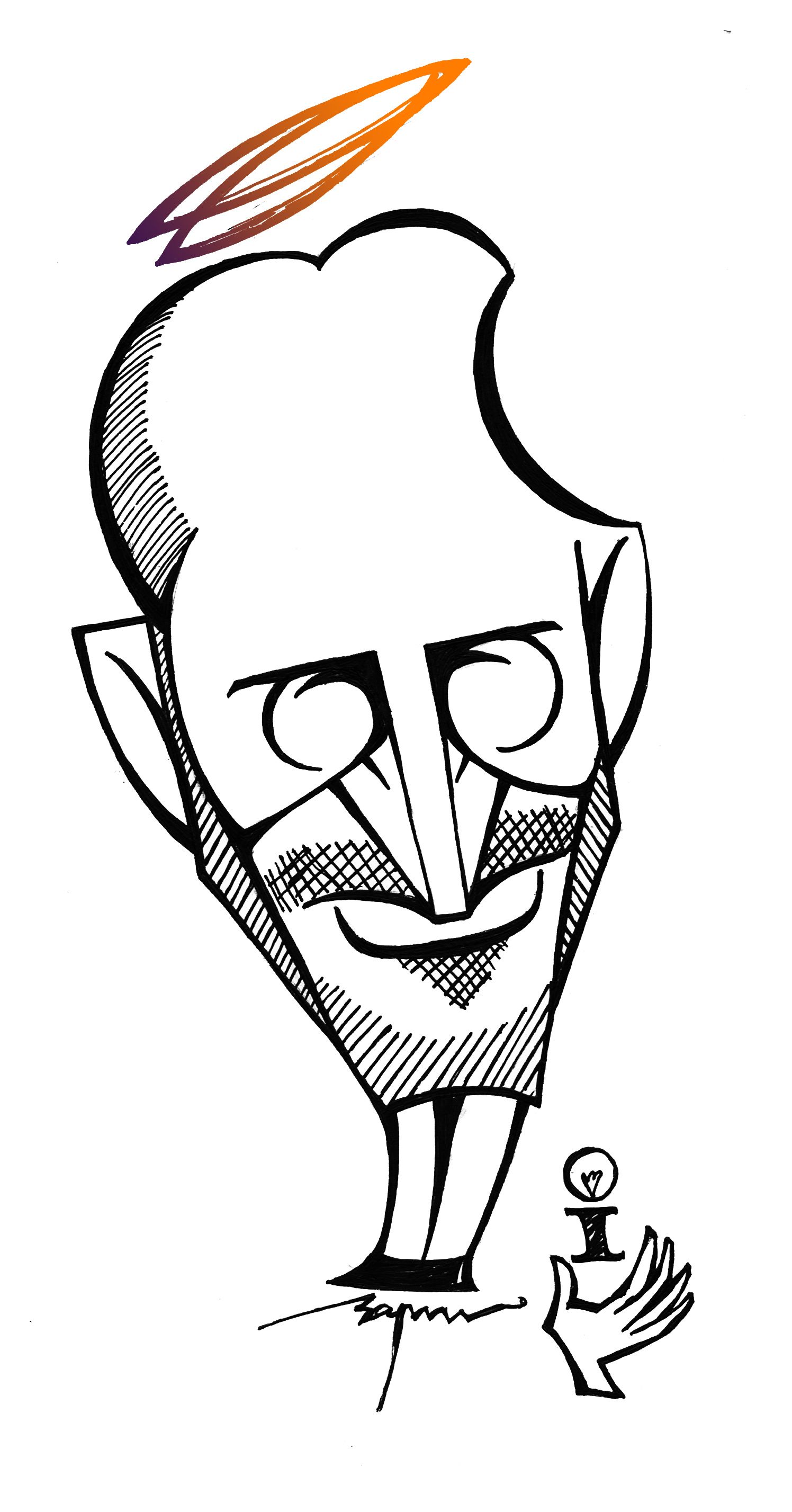 1496x2855 Steve Jobs Art Caricature Men