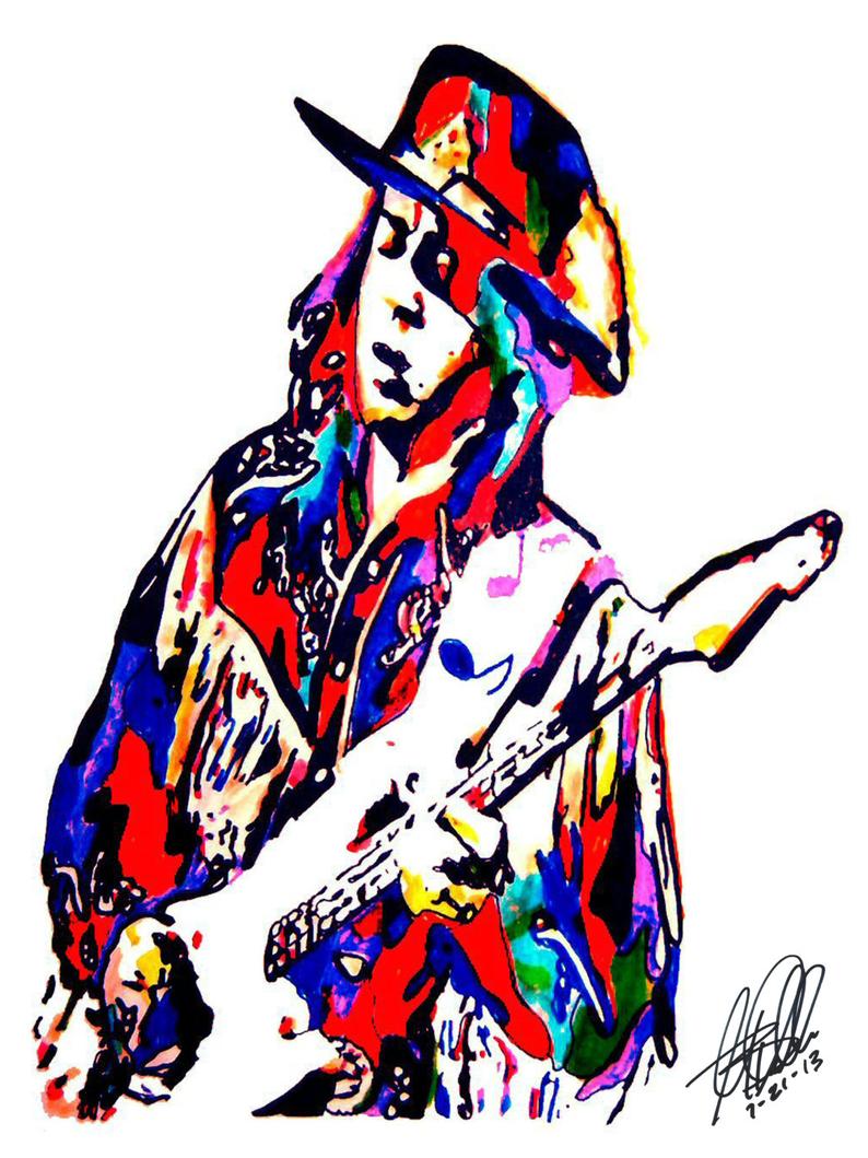 794x1059 Stevie Ray Vaughan Poster From Original Drawing X Etsy
